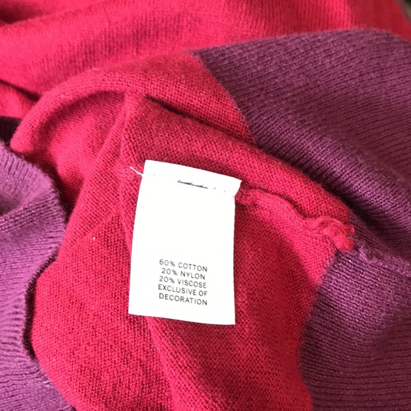 Halogen Maroon/Purple sweater- zipper accent. Long sleeve, size Small - Picture 6 of 6